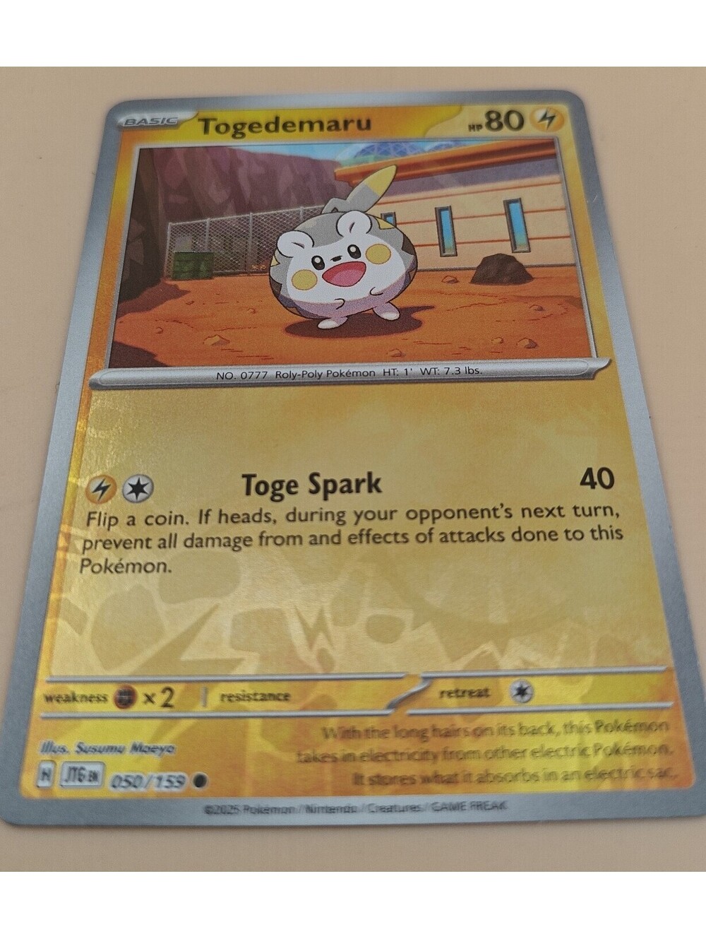 Togedemaru 050/159 Journey Together Reverse Holo Common NM/M